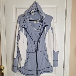 Chico's Zenergy Striped Blue and White Top And Matching Tank Size 3 XL